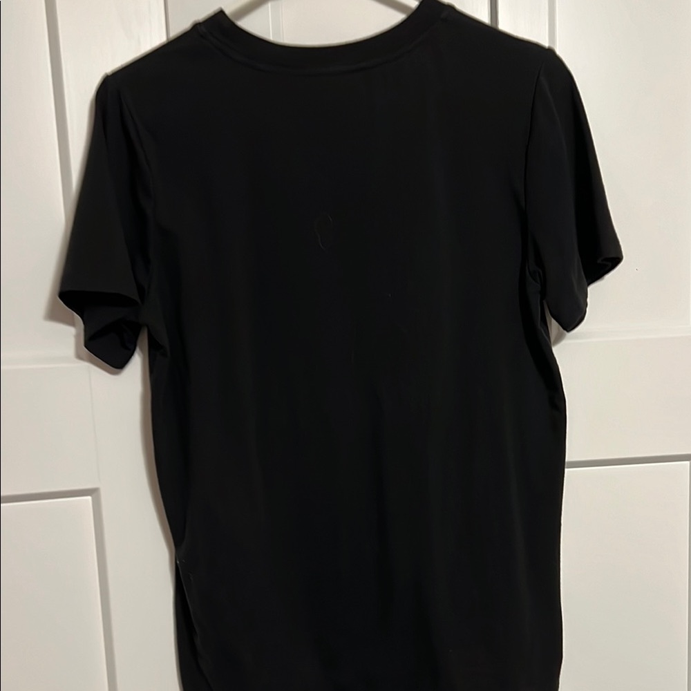 Black T-Shirt with Leopard Print Lips - Picture 2 of 3